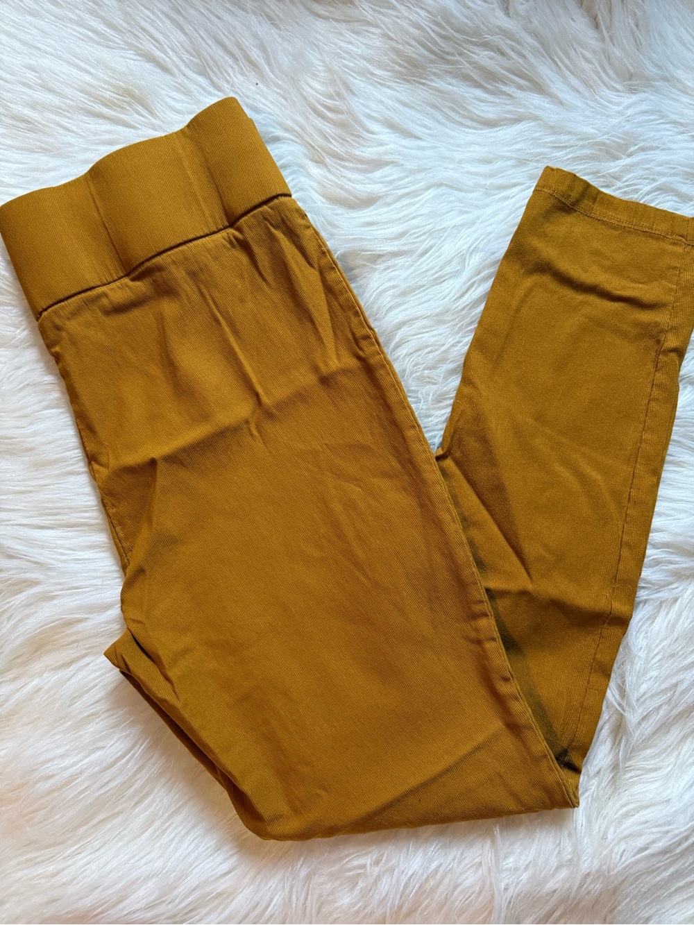 Women’s Stretch Waist Leggings - Mustard